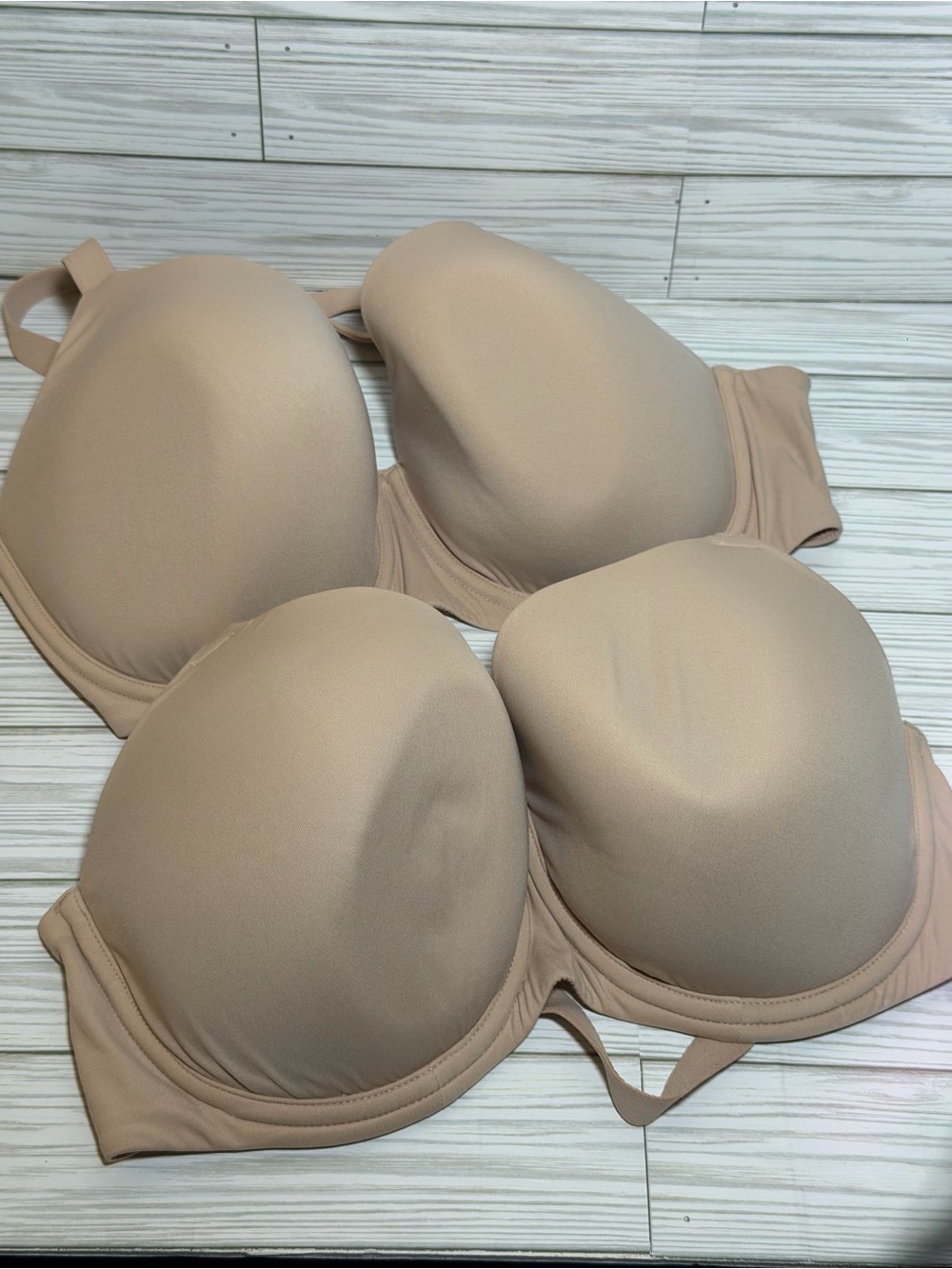 Bundle TWO Bare Necessities “The Favorite T-Shirt Bra” Size 32G Nude